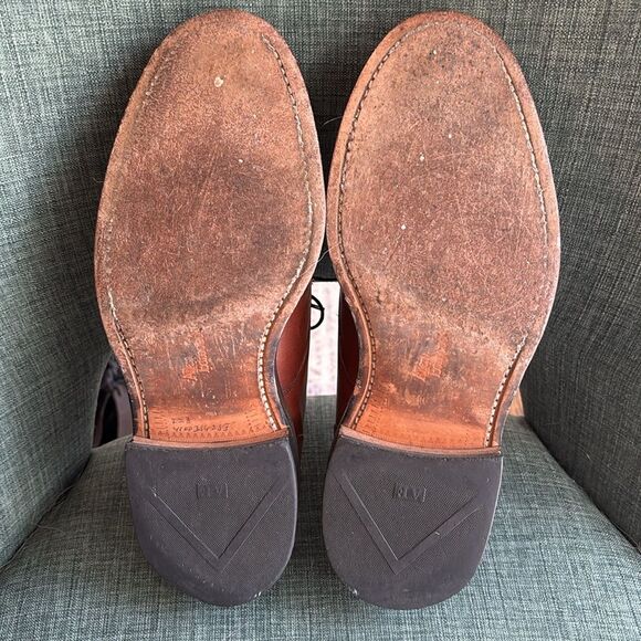 Allen Edmonds Men’s Bradley Rich Brown Leather Oxfords loafers size 8.5 C Work - Picture 13 of 13